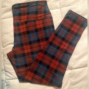 SUAVE Plaid Leggings, Size L
